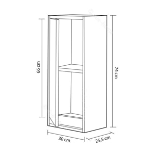 Columna de baño suspendida Dakota 1 puerta Roble Alaska