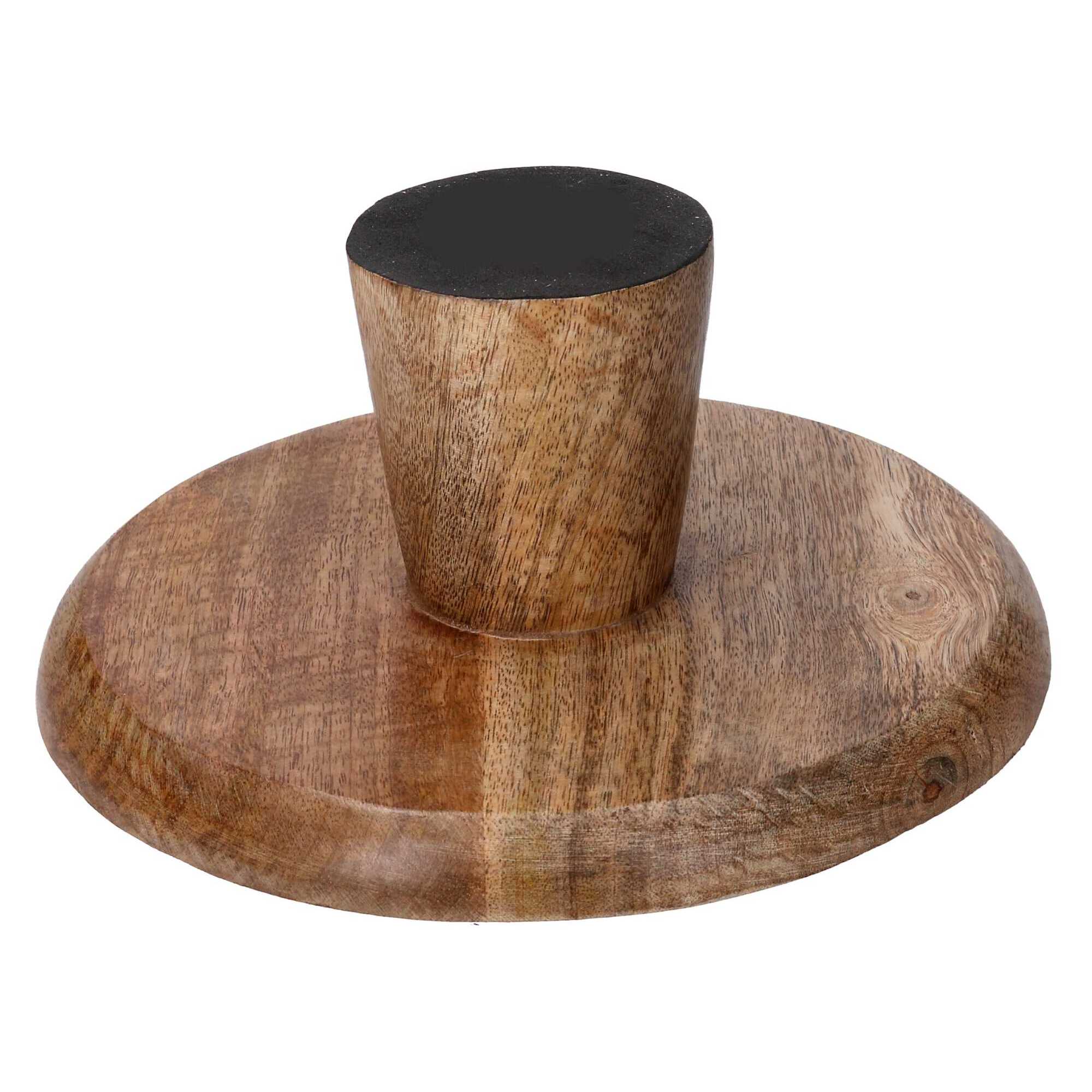 Alzata in legno rosso tonda cm ø30h10