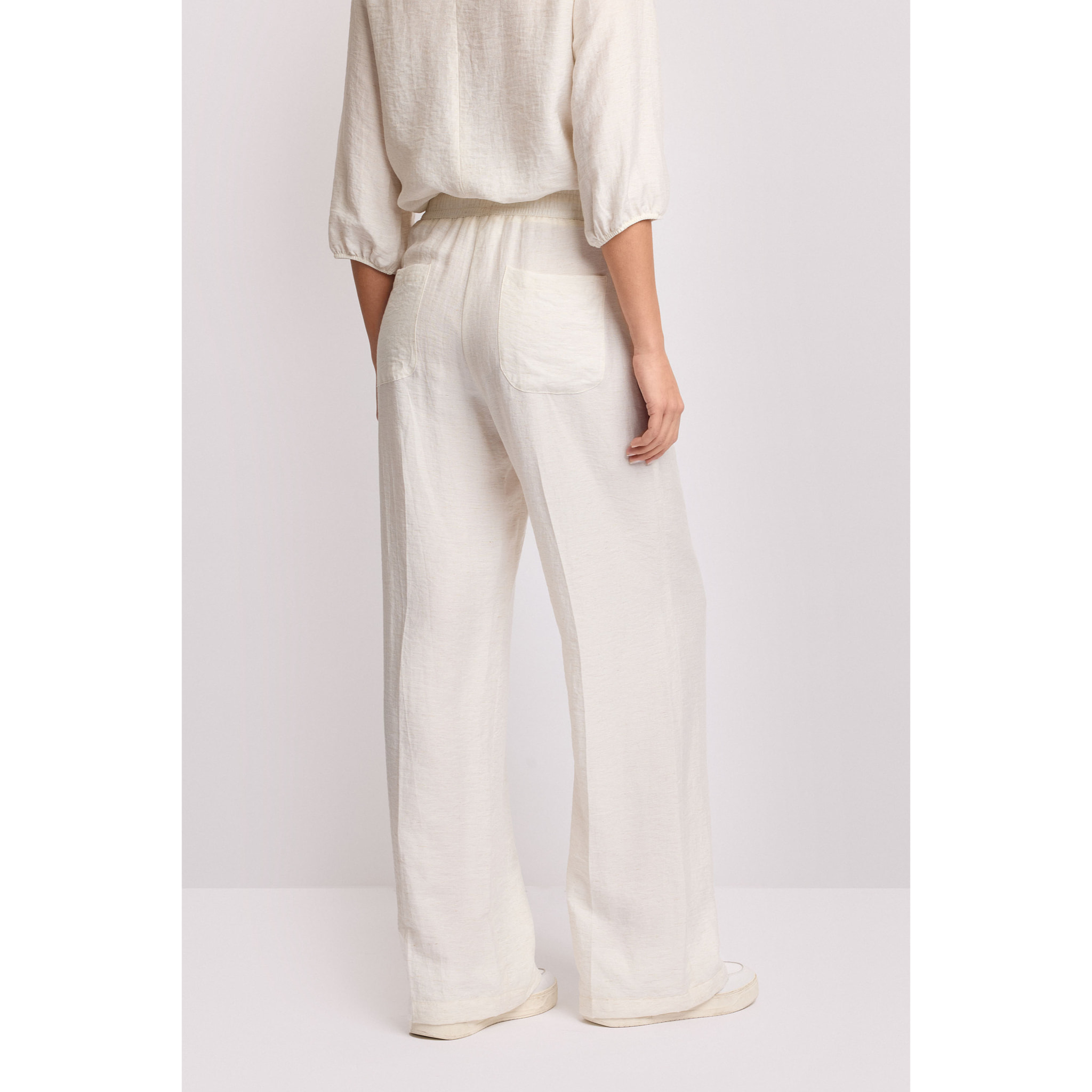 Kocca - Pantaloni wide-leg con coulisse Donna, Tinta unita