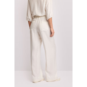 Kocca - Pantaloni wide-leg con coulisse Donna, Tinta unita