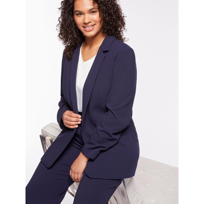 Fiorella Rubino - Blazer in tessuto fluido - Blu