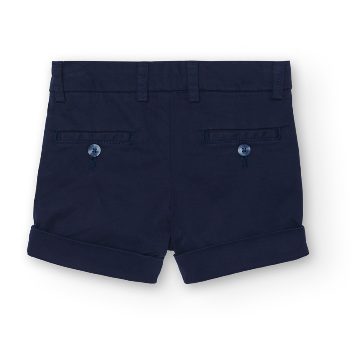 Bermudas niño, satén, cierre de botón, azul marino, 718309