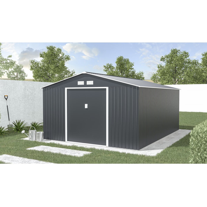 Abri de jardin métal "Vegas"- 15 m² - Gris