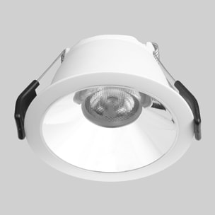 FORLIGHT Mode - Foco LED Empotrable de Techo de 8 |9cm de Diámetro. Downlight Ojo de Buey LED 5.4W Blanco Cálido 3000K. Para Ag