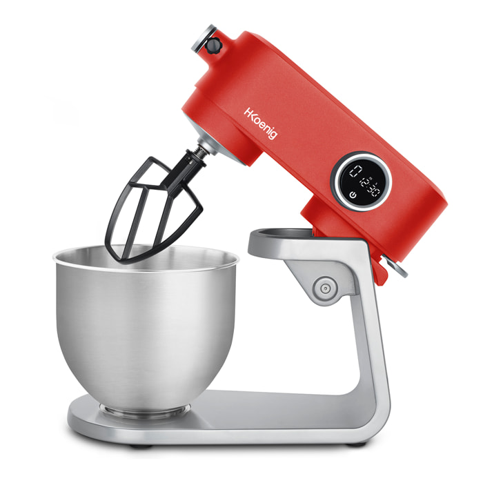 Robot de cocina multifunción 5L KM124 en acero INOX Rojo