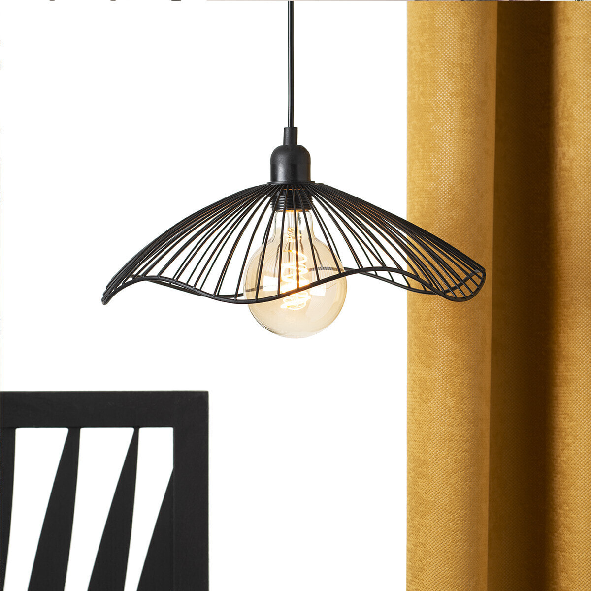 Suspension filaire "Galt" noire - métal D34 cm