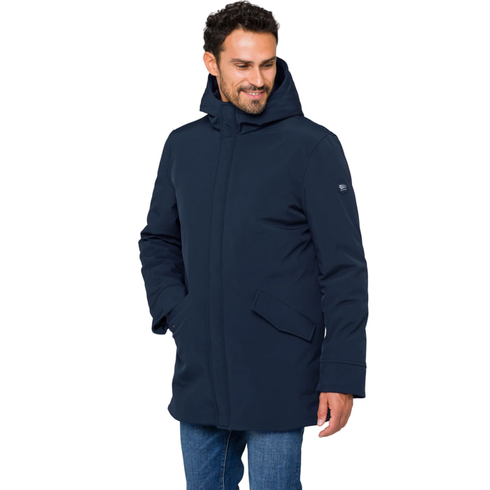 Parka ATITLAN imbottito impermeabile blu