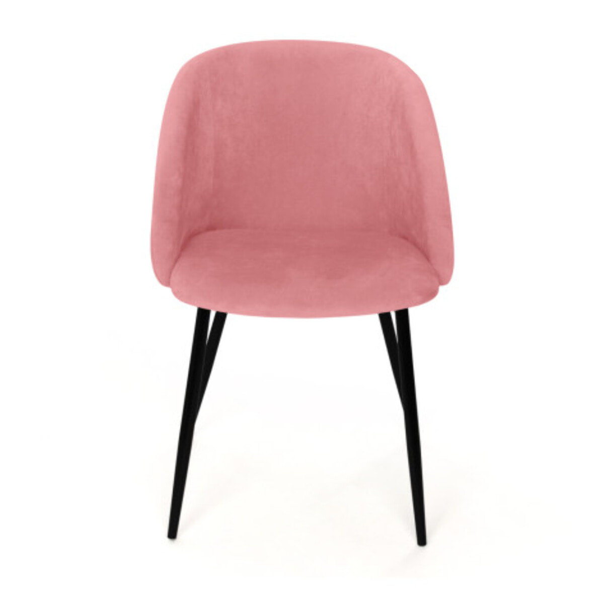 Chaises Nina en velours et pieds noirs