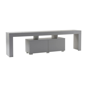 Banc TV moderne avec rangement - gris effet laque MARFA