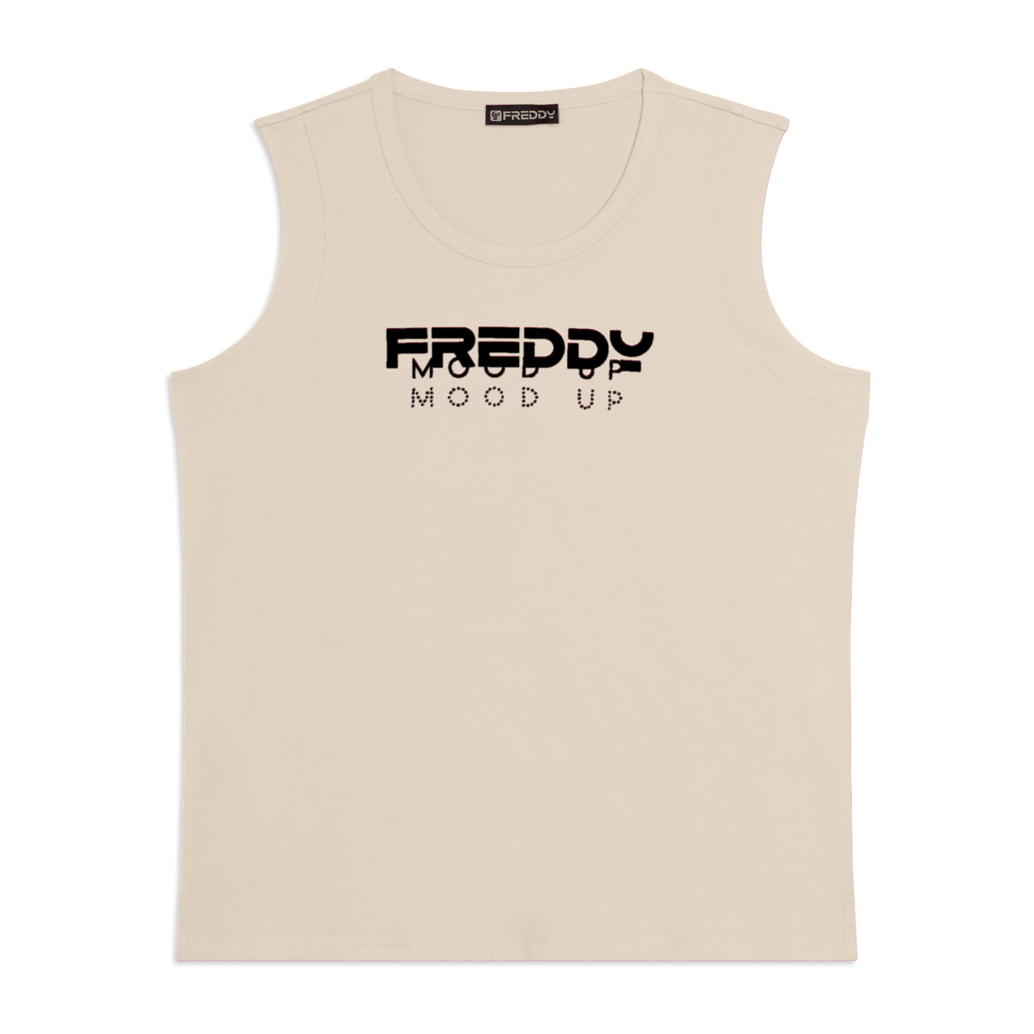 Canotta in Jersey con Logo FREDDY e Scritta "Mood Up"