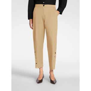 Elena Mirò - Pantaloni in gabardina con bottoni - Beige