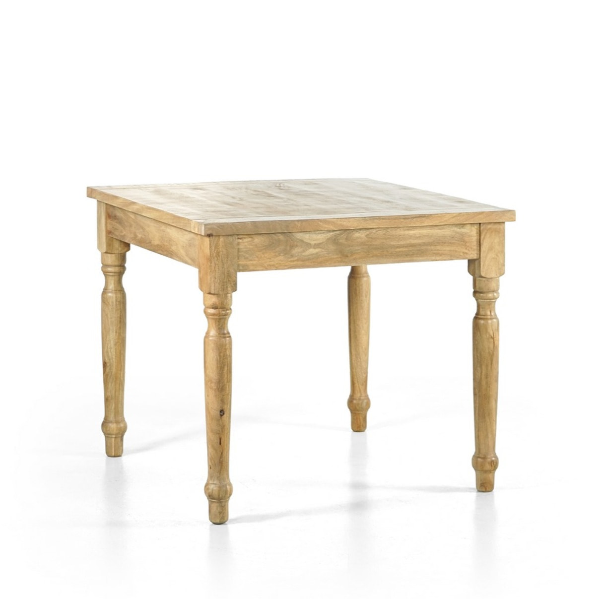 Tavolo da pranzo allungabile in mango naturale 90-180x90x77 - Salento