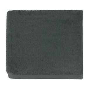 Drap de bain uni en coton peigné biologique, ESSENTIEL, Vert Maquis