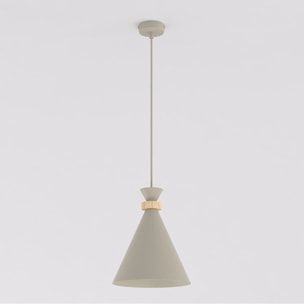 Lampada a sospensione ZERO in acciaio color mokka