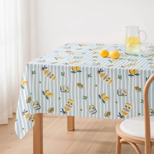 Nappe anti-taches LIMONCELLO BLEU - enduite