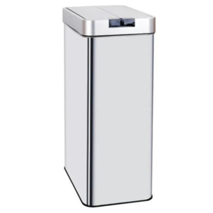 Poubelle automatique inox SILVERLAKE argent 90L