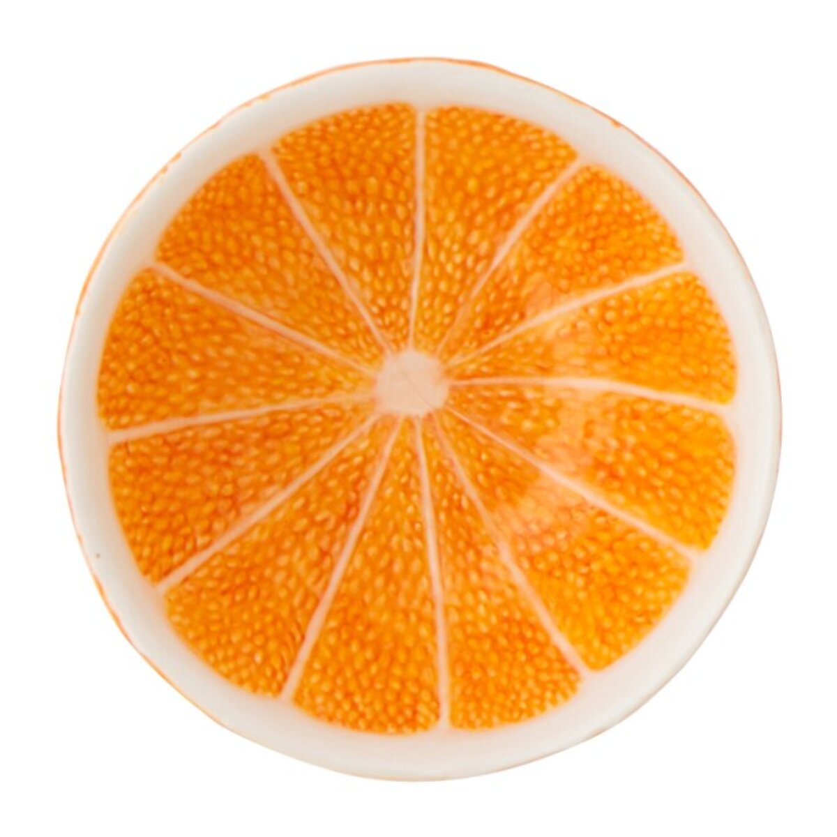 J-Line Bol Orange Dolomite - céramique - orange/blanc - 2 pièces