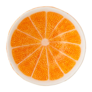 J-Line Bol Orange Dolomite - céramique - orange/blanc - 2 pièces