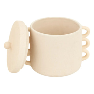 Boîte céramique Wavy bliss beige H14cm