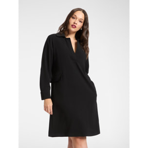 Elena Mirò - Vestido de cady elástico - Negro