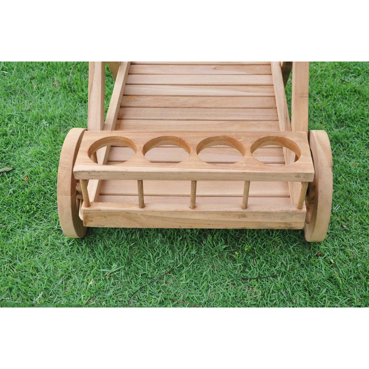 Desserte en teck avec roues KEPA