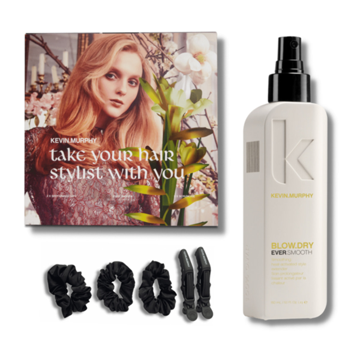 KEVIN MURPHY Kit 2 Fermagli 3 Elastici Per Capelli +  Ever Smooth 150ml
