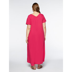 Fiorella Rubino - Vestido largo de viscosa ECOVERO™ - Fuchsia