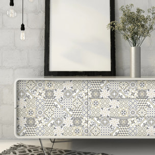 Sticker carrelage - Ambiance Sticker - 60 CARREAUX DE CIMENT MEUBLE AUTHENTIQUES LORENZINA - 20x20cm