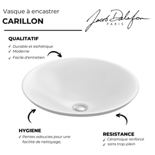 Vasque à encastrer par-dessus Carillon ronde