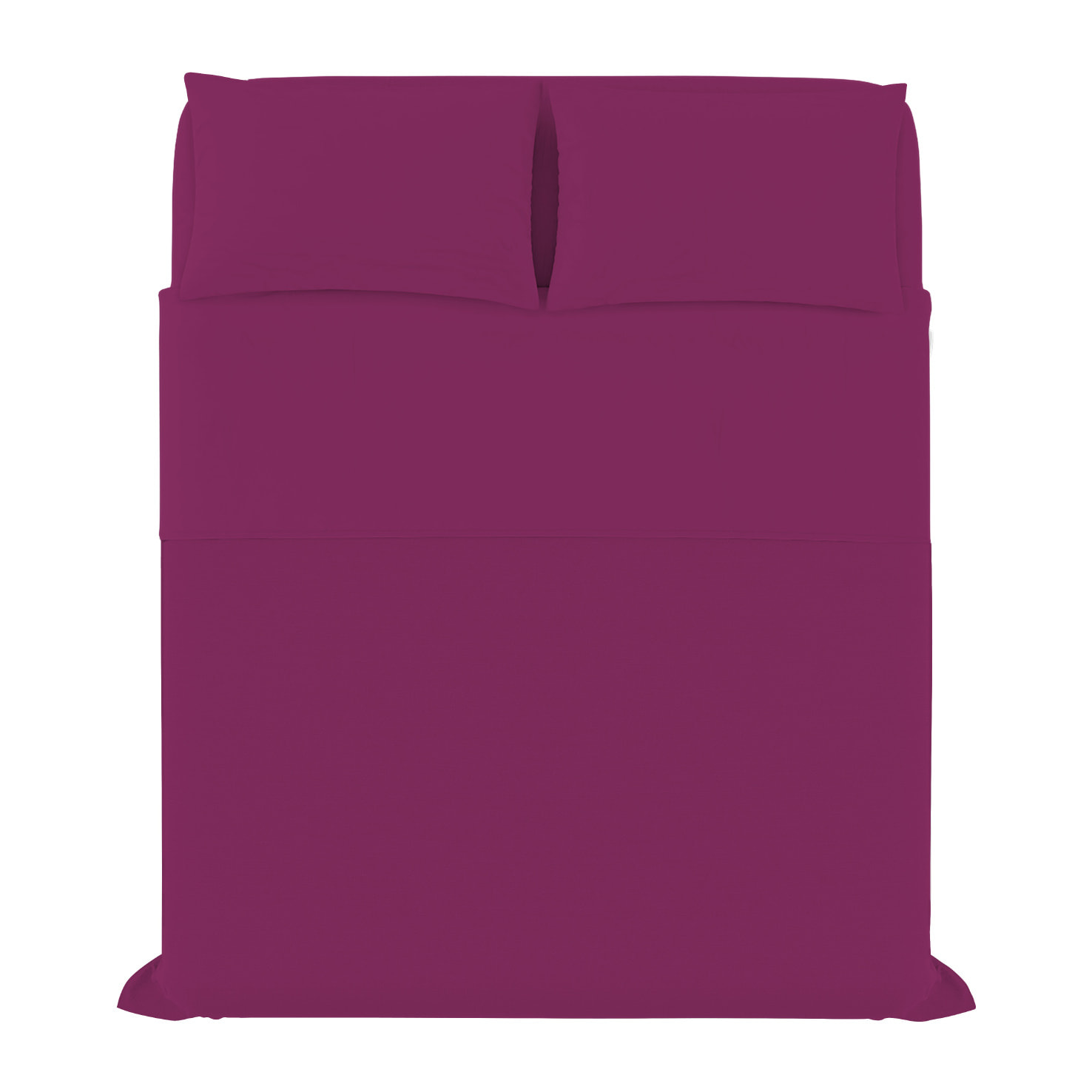 COMPLETO LETTO MAX COLOR, 100% Cotone, Made in Italy - FUCSIA