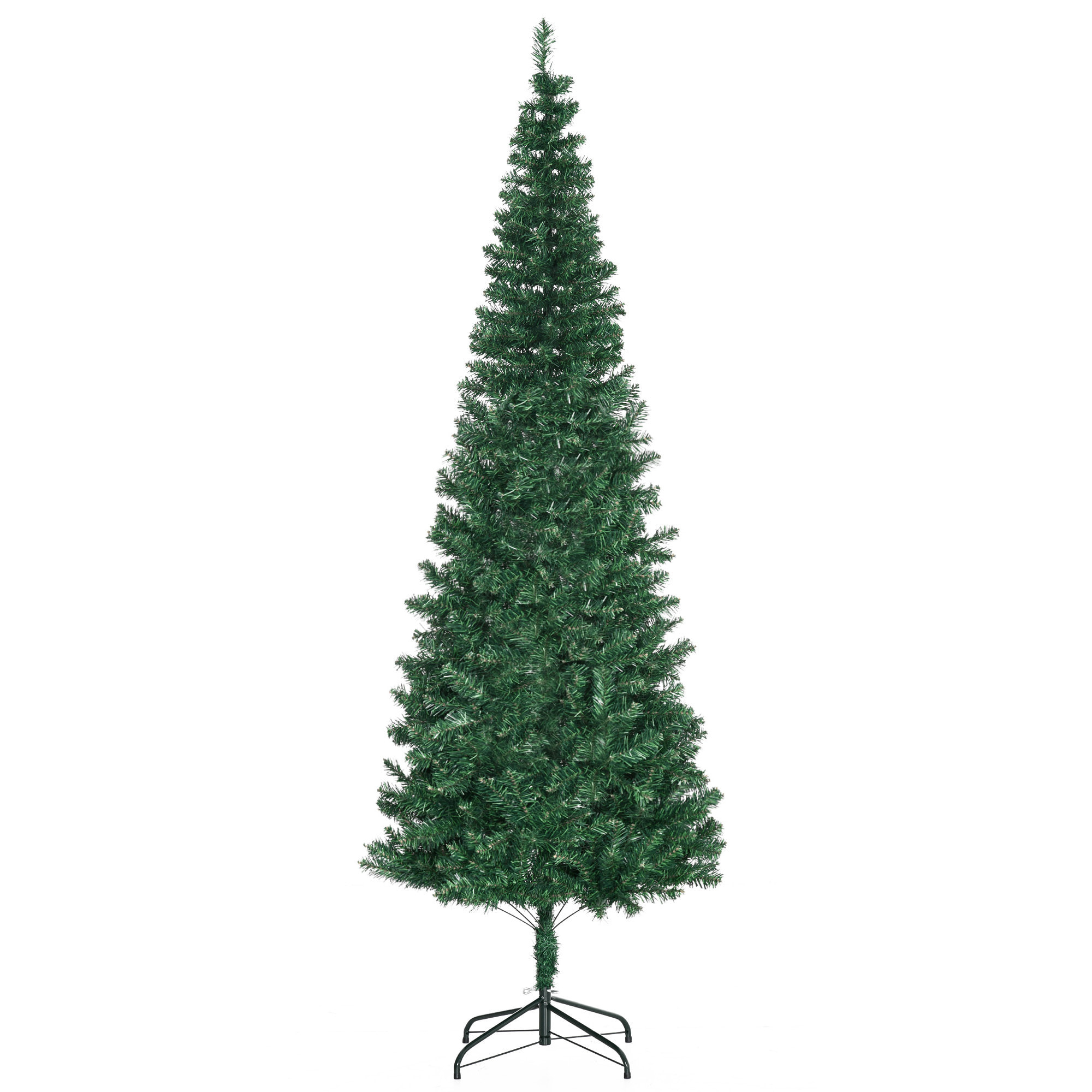 árbol Navidad Artificial 210 cm Ignífugo con 631 Puntas PVC Soporte Metal Verde