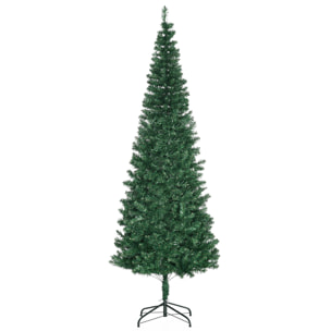 árbol Navidad Artificial 210 cm Ignífugo con 631 Puntas PVC Soporte Metal Verde