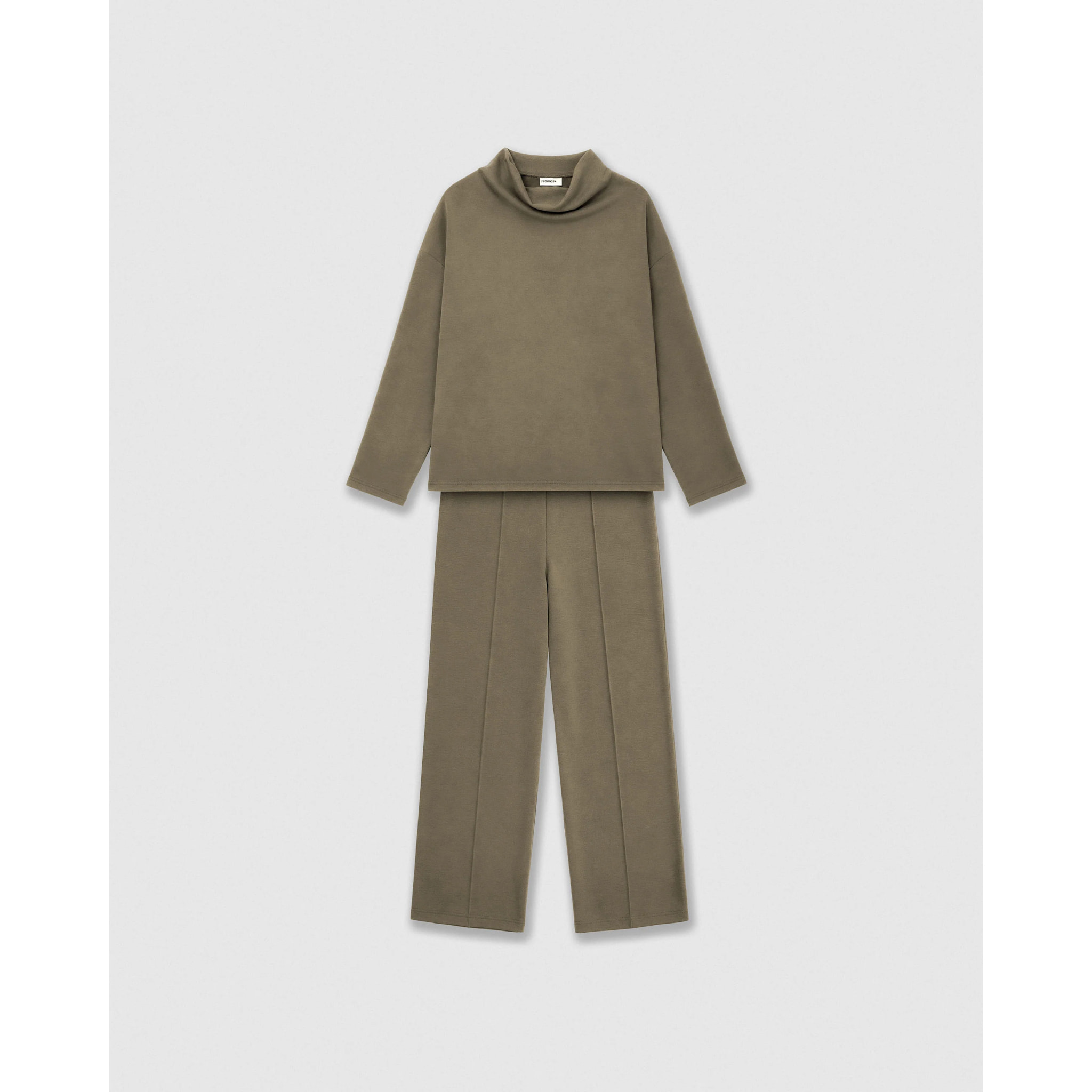 Set drappeggiato pince liscio verde caccia