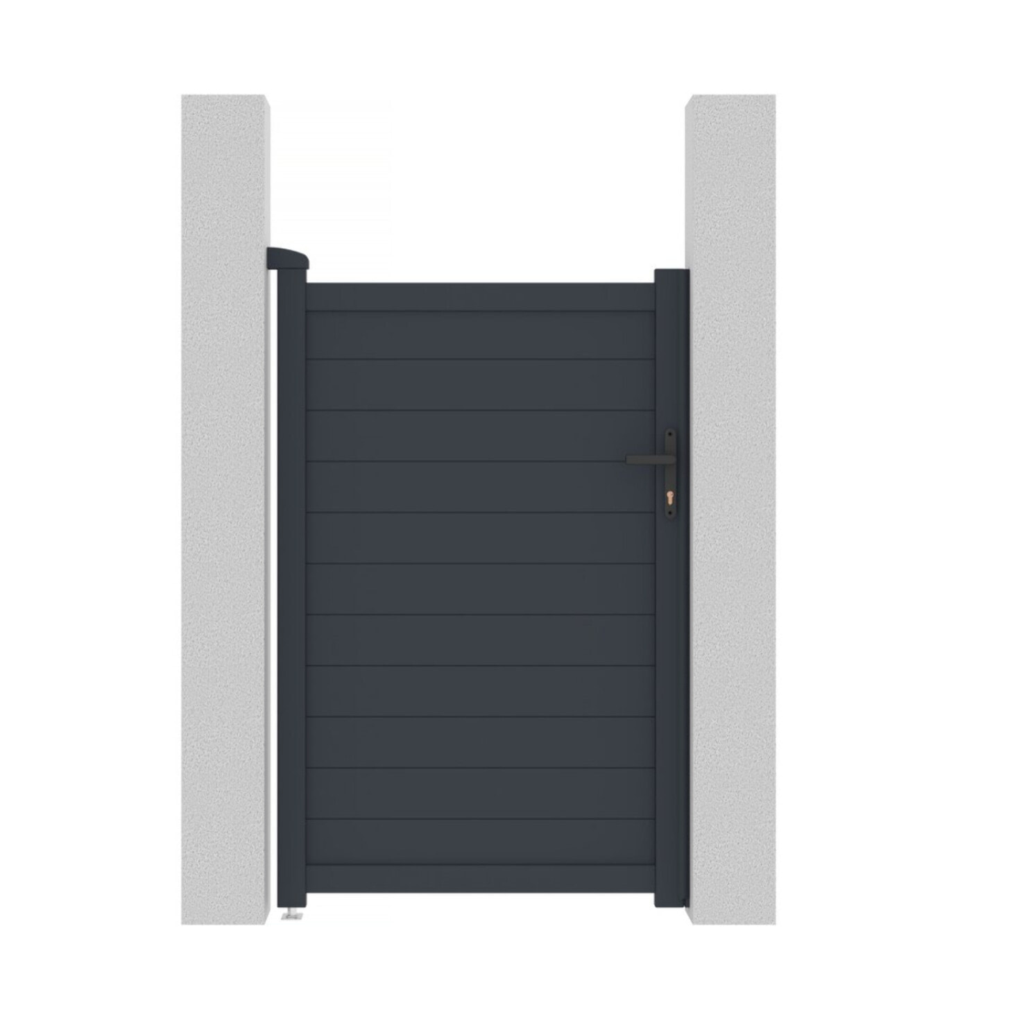 Portillon aluminium "Marc" - 101.2 x 155.9 cm - Gris
