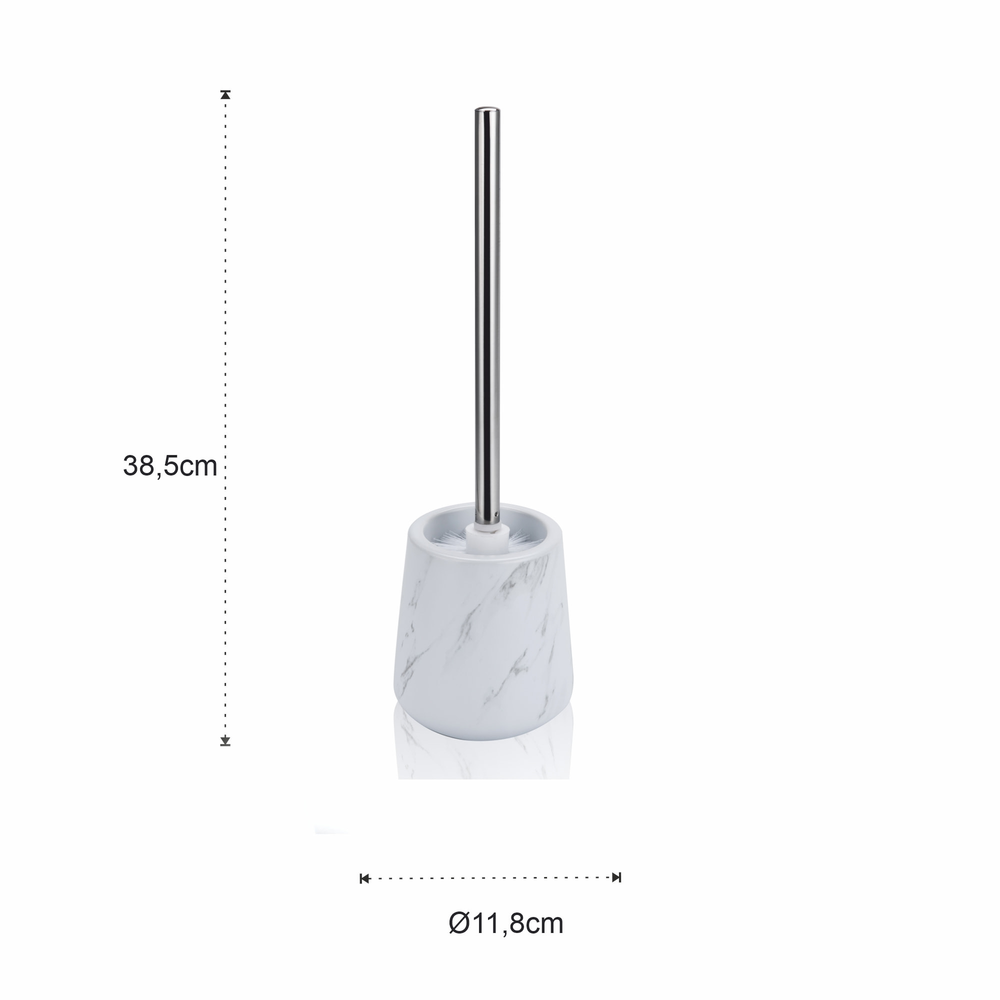 Accessoire de rangement Tomasucci MARBLE-B, en céramique et acier, blanc