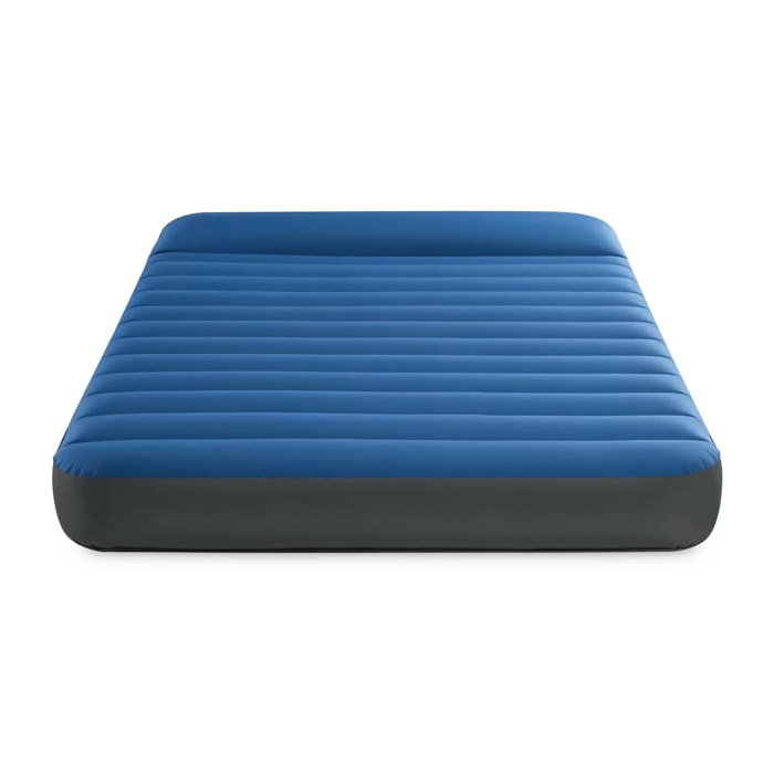 Intex 64012 - Materasso Gonfiabile Camping Piazza e Mezza in TPU, Blu, con Pompa Elettrica Portatile, 137x191x22 cm