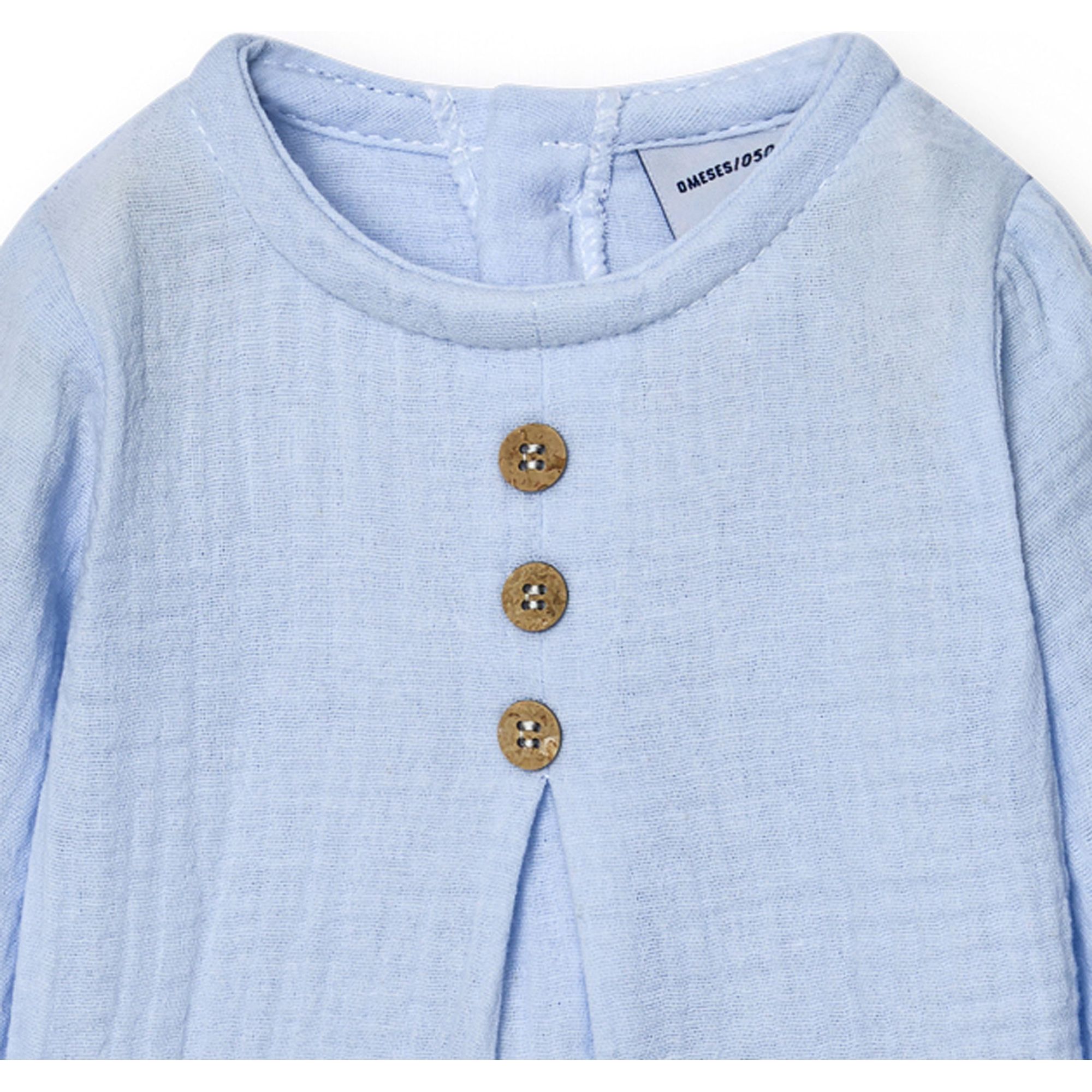 Body bebé manga larga bambula botones