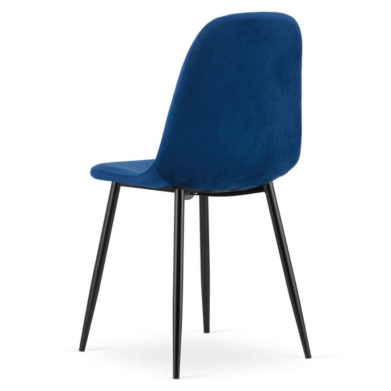 Set di 2 sedie Padva in velluto blu e gambe nere