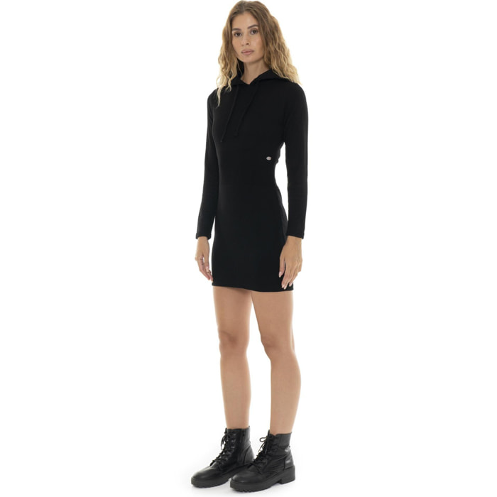 Vestido de mujer de invierno de canalé corto "Perla"