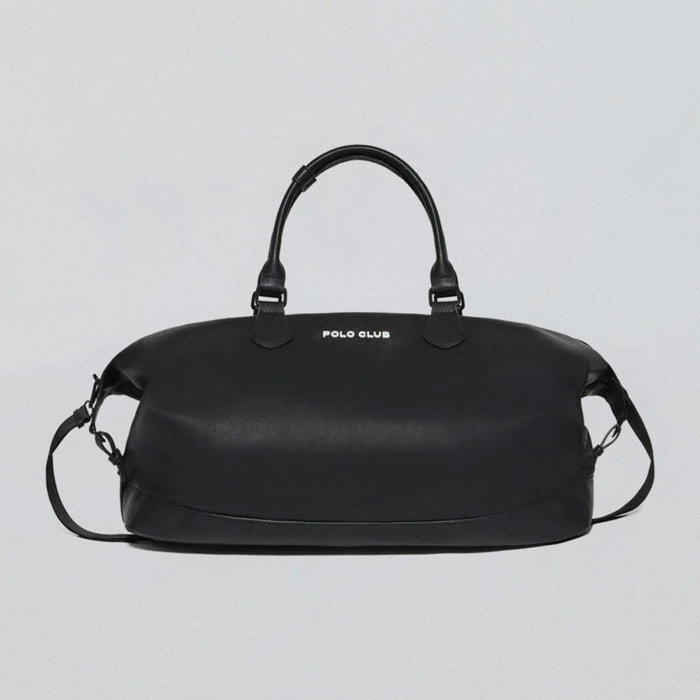 Borsa nera Kent con cerniera e dettagli Polo Club