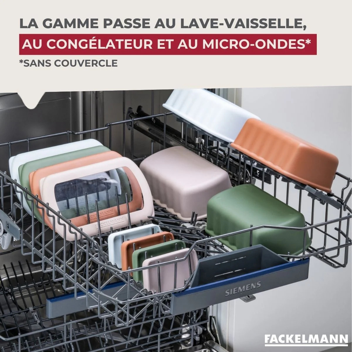 Lot de Lunchboxes Bleu et Beige Fackelmann Storage avec Set de 3 Boîtes à Sauce