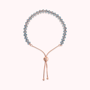 Bracciale Tennis Doppio con Cubic Zirconia Blu