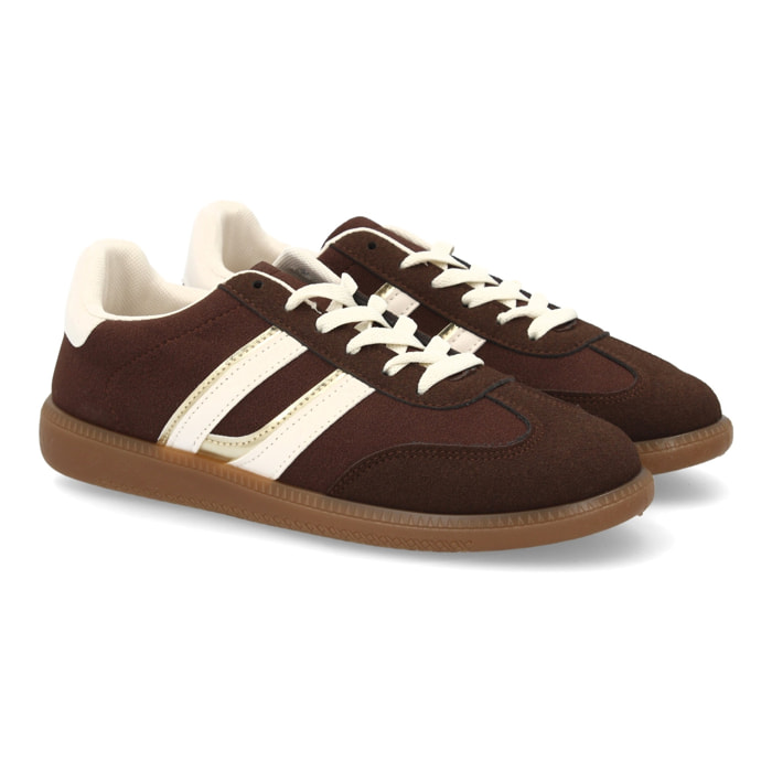 Zapatillas deportivas mujer casual efecto ante con cordones