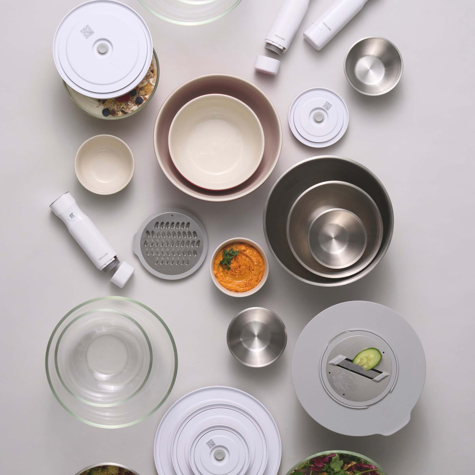 Couvercle de bol sous vide L / 24 cm, Blanc