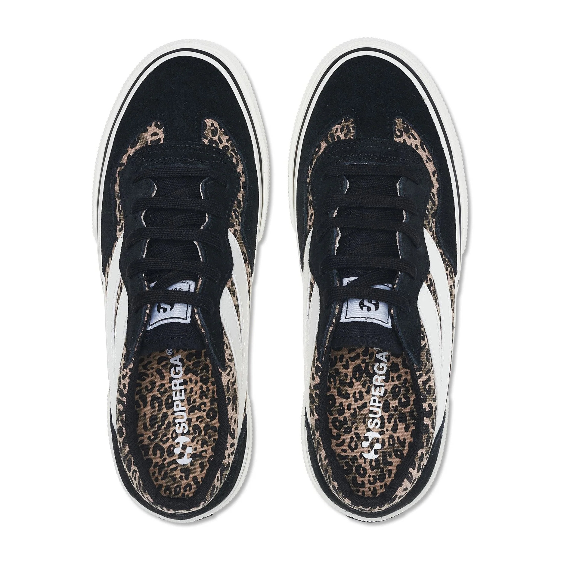 Sneakers Superga Donna Nero 2941 REVOLLEY MICROLEOPARD