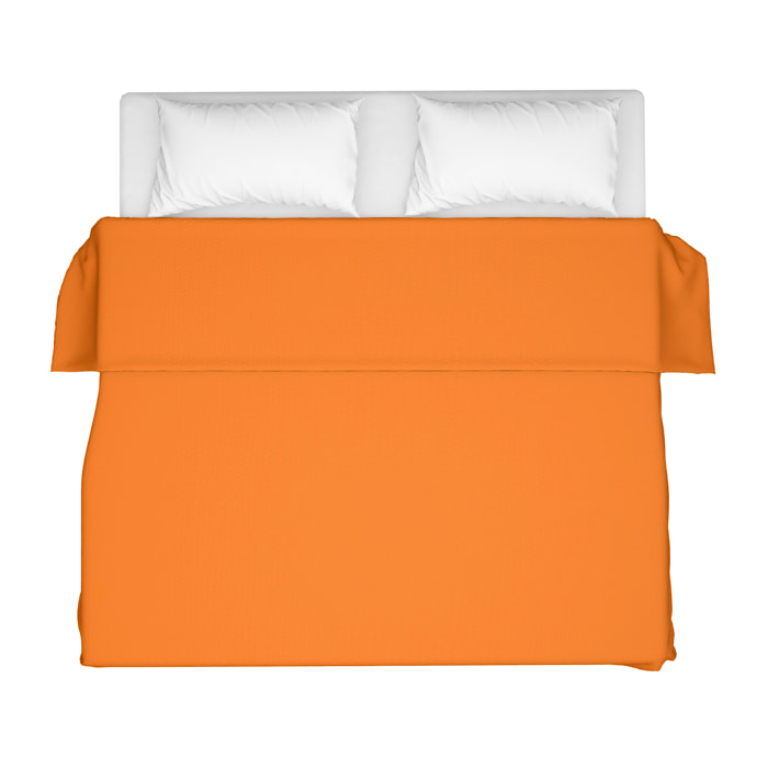 LENZUOLO SOPRA LETTO MATRIMONIALE ARANCIO 100% COTONE