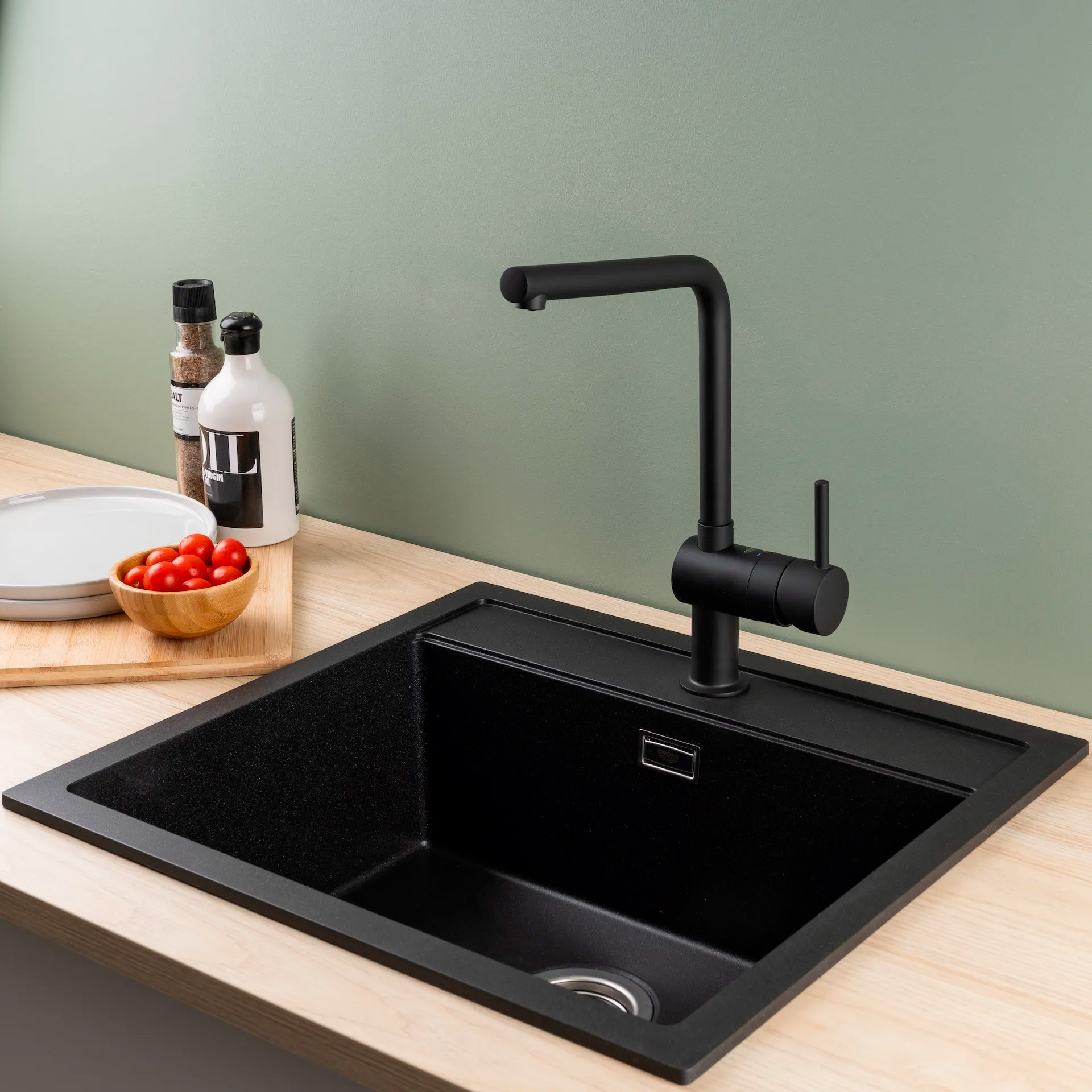 GROHE Mitigeur évier cuisine Minta bec L Phantom Black