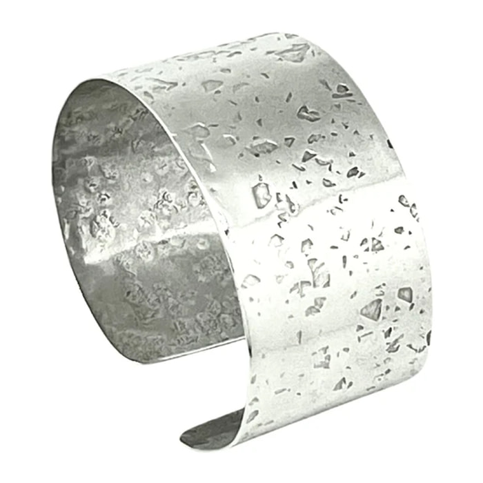 Pulsera brazalete Alunizaje medium en latón plata 10µ