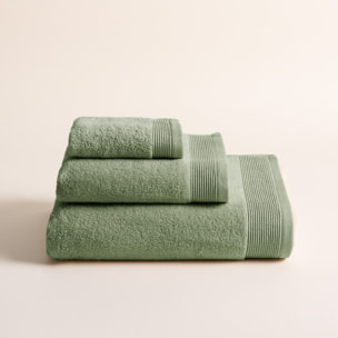 Lot de 3 serviettes Harmony Moss - Zero Twist - 600 grammes