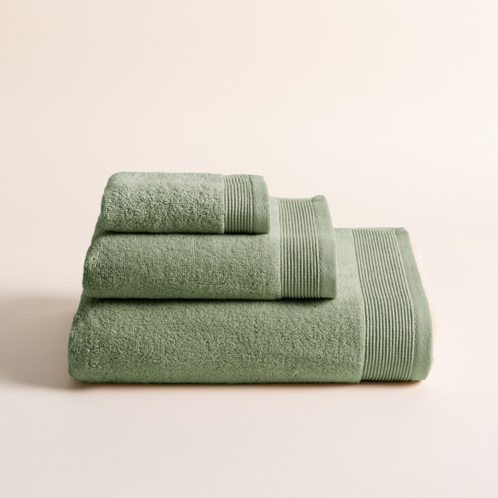 Lot de 3 serviettes Harmony Moss - Zero Twist - 600 grammes